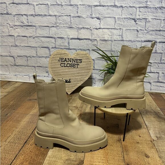 Zara Lug soles beige Boots size 38 - Picture 2 of 13